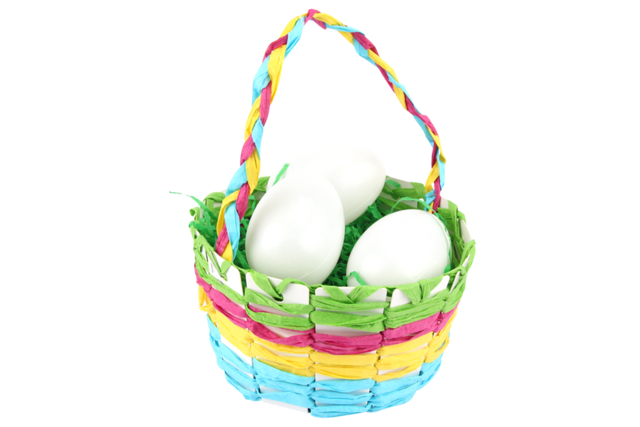 CESTA de rafia Pascua - Kits créatifs Pâques - 10doigts.fr