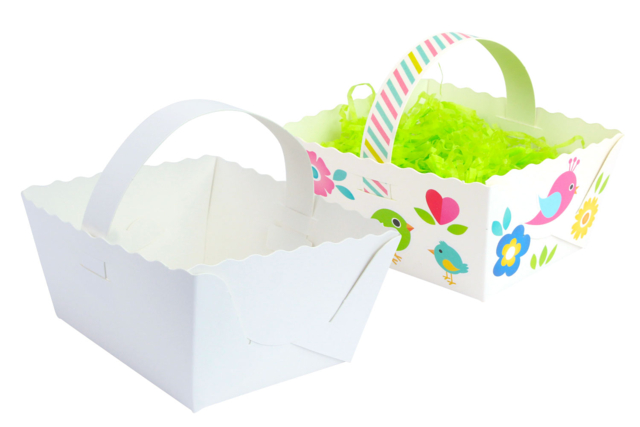 White Assemble-Your-Own Baskets - 6 pcs - 1 - Easter Baskets - 10doigts.com - Paniers de Pâques - 10doigts.fr