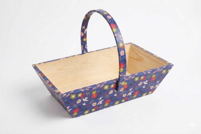 Harvest Basket - 4 - Wooden Baskets - 10doigts.com - Paniers en bois à décorer - 10doigts.fr
