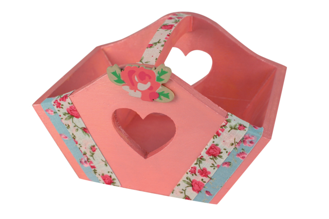 Wooden Heart Cut-Out Basket - 2 - Wooden Baskets - 10doigts.com - Paniers en bois à décorer - 10doigts.fr