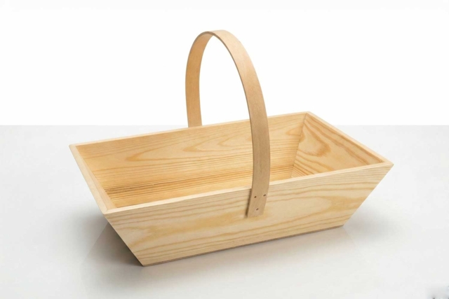 Harvest Basket - 1 - Wooden Baskets - 10doigts.com - Paniers en bois à décorer - 10doigts.fr