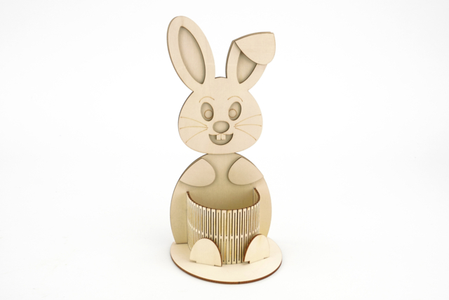 Easter Bunny and Wooden Basket - 5 - Easter Decor Supports - 10doigts.com - Supports de Pâques à décorer - 10doigts.fr