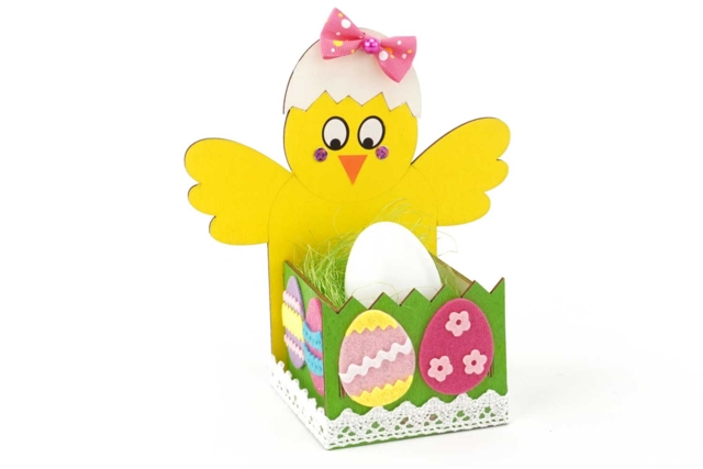 Easter Basket Chick - Paniers de Pâques - 10doigts.fr