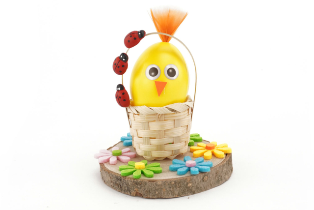 Cesta de pollito - Paniers en bois à décorer - 10doigts.fr