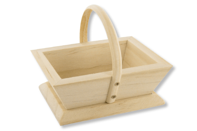 Mini Decorative Wooden Basket - 0 - Wooden Baskets - 10doigts.com - Paniers en bois à décorer - 10doigts.fr