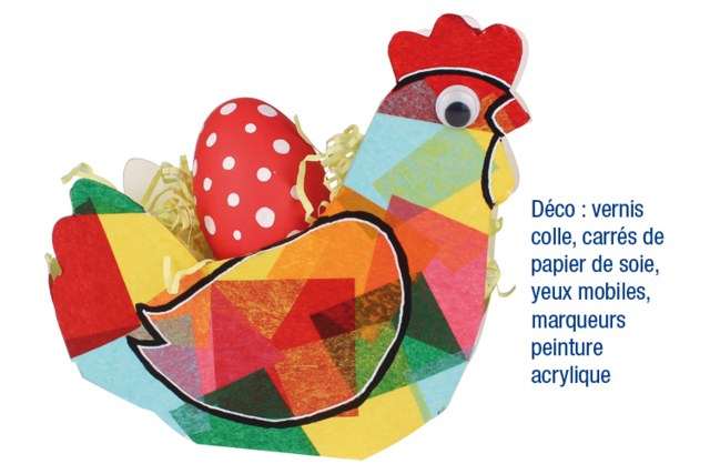 Cestas de gallinas - set de 6 - Kits créatifs Pâques - 10doigts.fr
