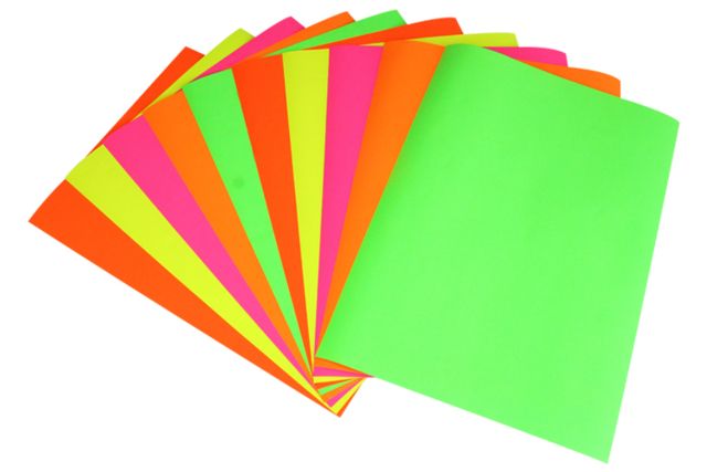 Papel de cartulina colores flúor surtidos - Papier affiche - 10doigts.fr