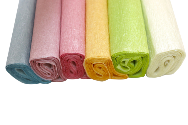 papel crepé nacarado pastel - Papier crépon - 10doigts.fr