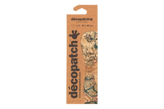 Decopatch Paper World Map - 3 Sheets No. 767 - 2 - Decoupage Papers - 10doigts.com - Papiers Vernis-collage - 10doigts.fr