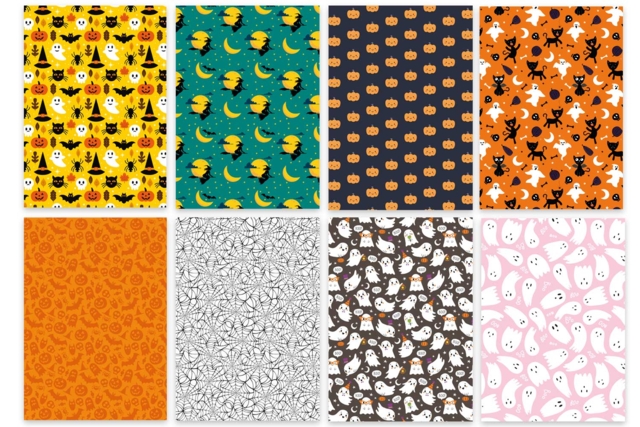 Halloween Themed Paper, A4 Size - 30 Sheets - 4 - Seasonal Papers - 10doigts.com - Papiers saisonniers - 10doigts.fr