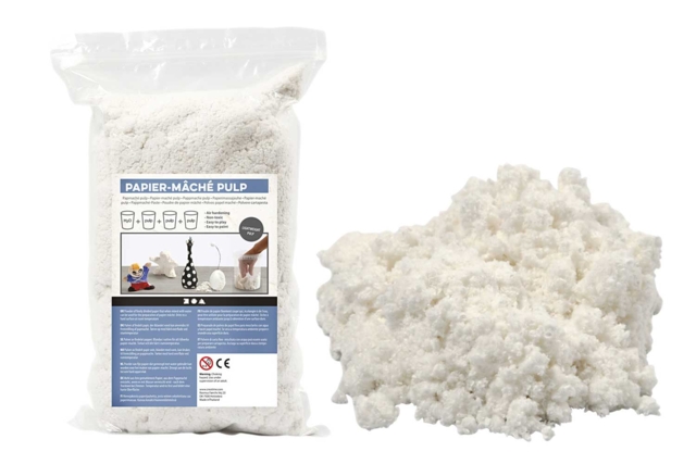 Paper Mâché Paste - 400 g - 1 - Paper Mâché - Self-Hardening Dough - 10doigts.com - Papier mâché - Pâtes auto-durcissantes - 10doigts.fr