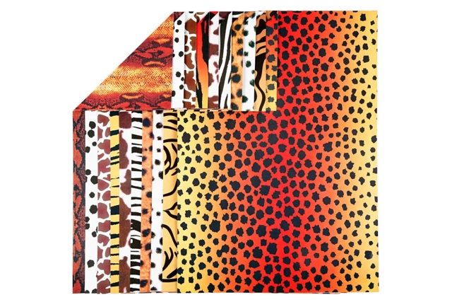 Papel de motivos animales - 10 hojas - Papiers à motifs - 10doigts.fr