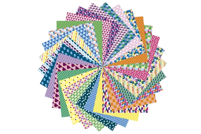 Geometric Origami Paper - 60 Sheets - 1 - Origami Papers - 10doigts.com - Papiers Origami - 10doigts.fr