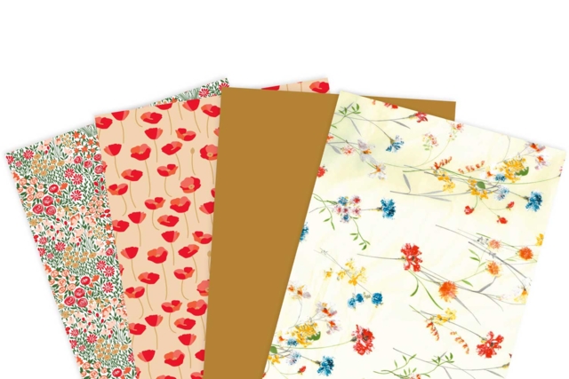 Decopatch Mix - 4 sheets "field flowers" - 2 - Decopatch Papers - 10doigts.com - Papiers Décopatch - 10doigts.fr