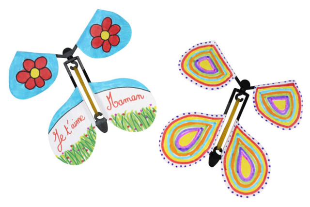 Flying Butterflies to Decorate - 10 Pieces - 4 - Cardboard Decorations - 10doigts.com - Décors en carton - 10doigts.fr