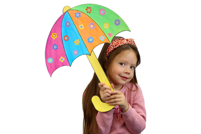 Giant Decoratable Umbrellas - 6 Pieces - 2 - Coloring Shapes and Drawings - 10doigts.com - Coloriage - 10doigts.fr