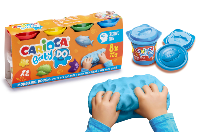 Carioca BABY Modeling Clay - 8 Colors - 3 - Modeling for Toddlers - 10doigts.com - Modelage 1er âge - 10doigts.fr
