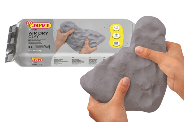Concrete Effect Modeling Clay - 500 g Block - 1 - Air-Dry Modeling Clay - 10doigts.com - Pâtes à modeler autodurcissantes - 10doigts.fr