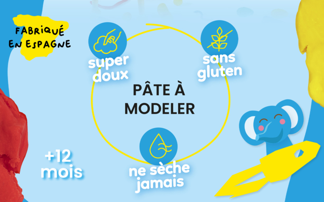 BABY Modeling Dough - 12 Pieces - 3 - Baby modeling dough - 10doigts.com - Pâtes à modeler bébé - 10doigts.fr