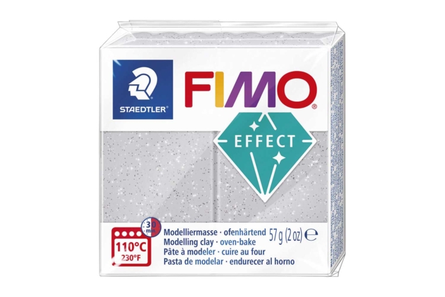 FIMO Effect Glitter - Silver - 1 - Fimo Effect Clay - 10doigts.com - Pâtes Fimo Effect : donnez une dimension magique à vos modelages - 10doigts.fr