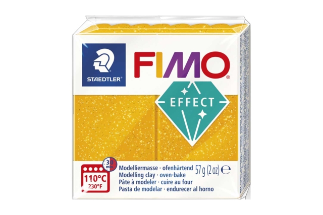 FIMO Effect Glitter - Gold (112) - 1 - Fimo Effect Clay - 10doigts.com - Pâtes Fimo Effect : donnez une dimension magique à vos modelages - 10doigts.fr