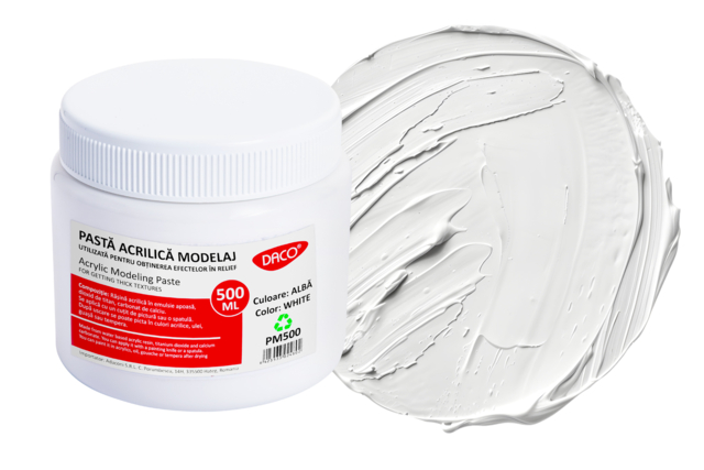 pasta de estructura acrílica 500 ml - Peinture relief 3D pour des effets de matière et des créations en volume - 10doigts.fr