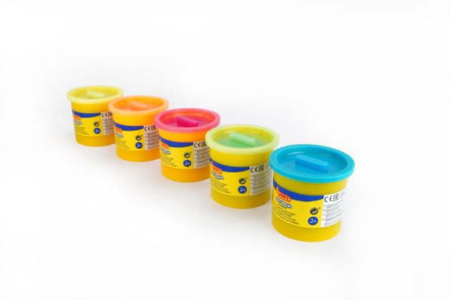 Fluorescent Modeling Clay (from 2 years) - 5 pots of 110 g - 2 - Baby modeling dough - 10doigts.com - Pâtes à modeler bébé - 10doigts.fr