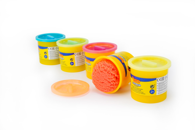 Fluorescent Modeling Clay (from 2 years) - 5 pots of 110 g - 3 - Baby modeling dough - 10doigts.com - Pâtes à modeler bébé - 10doigts.fr
