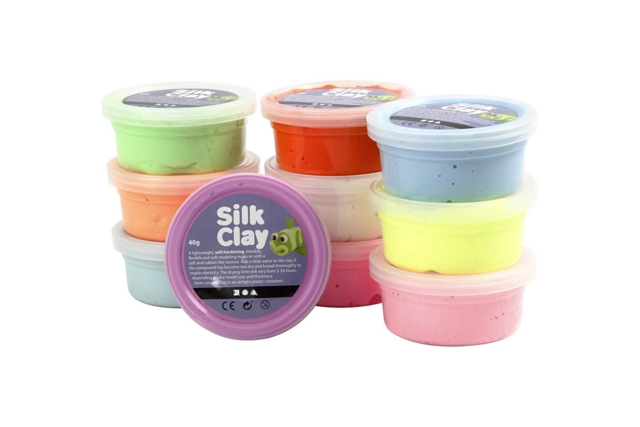 Silk Clay Pastel Modeling Clay - 10 Pots - 1 - Air-Dry Modeling Clay - 10doigts.com - Pâtes à modeler autodurcissantes - 10doigts.fr