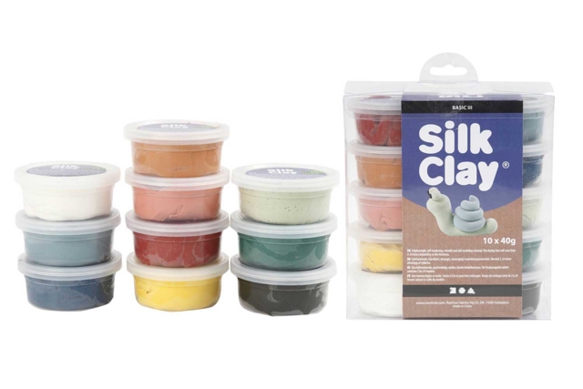 Plastilina Silk Clay Nature - 10 colores - Pâtes à modeler autodurcissantes - 10doigts.fr