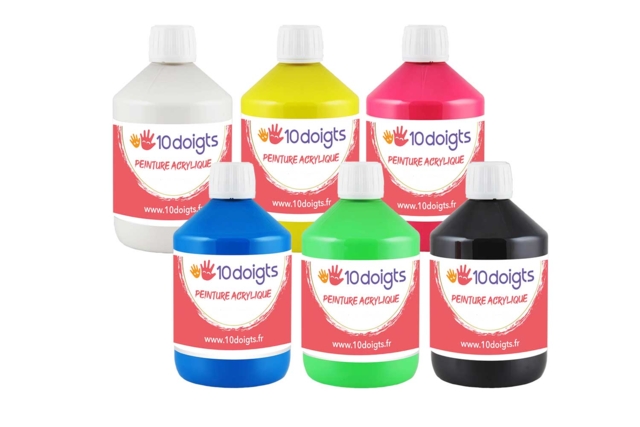 10doigts Acrylic Paint, 500 ml - 3 - 10doigts Acrylic Paint - 10doigts.com - Peinture acrylique 10doigts - 10doigts.fr