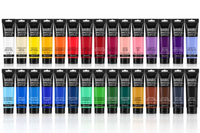 Pintura acrílica Liquitex Basics, tubo de 118 ml (30 colores) - Peinture acrylique artiste - 10doigts.fr