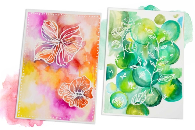 Pintura acuarela y drawing gum - Peinture aquarelle : palettes, pinceaux et accessoires pour peindre à l'eau - 10doigts.fr