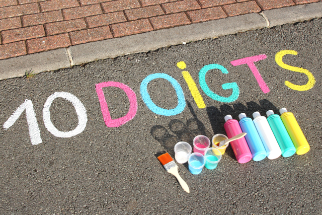 10doigts Chalk Paint, 500 ml - 5 Colors - 3 - Chalks, Boards, Slates - 10doigts.com - Craies, tableaux et ardoises : l'espace de toutes les expressions - 10doigts.fr