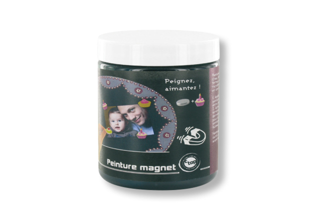 Black Magnetic Paint - 250 ml - 1 - Magnetic Paint - 10doigts.com - Peinture magnétique - 10doigts.fr