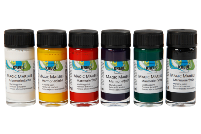 Marbling Paint Set - 6 Basic Colors - 1 - Marbling Paint - 10doigts.com - Peinture marbling - 10doigts.fr