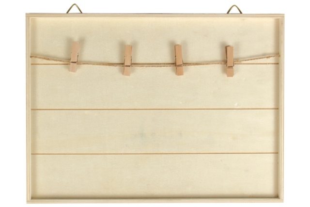 Wooden photo display frame to hang - Cadres photo en bois à décorer - 10doigts.fr