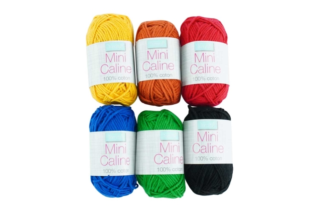 Mini ovillos Caline - 6 colores básicos - Fils à tricoter et laines : donnez vie à vos envies créatives - 10doigts.fr