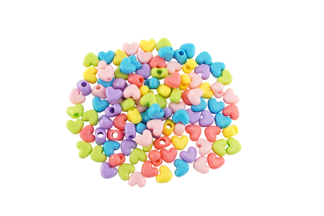 abalorios plástico corazones - Perles enfant - 10doigts.fr