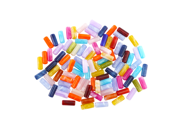Tuberías de perlas acrílicas mármol - 100 pcs - Perles Acrylique - 10doigts.fr