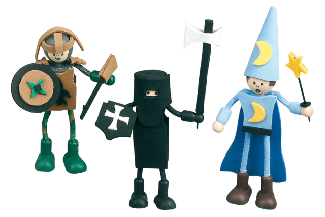 Personajes en Madera Cruda y Cordón para Decorar - Jeux et Jouets en bois à décorer - 10doigts.fr