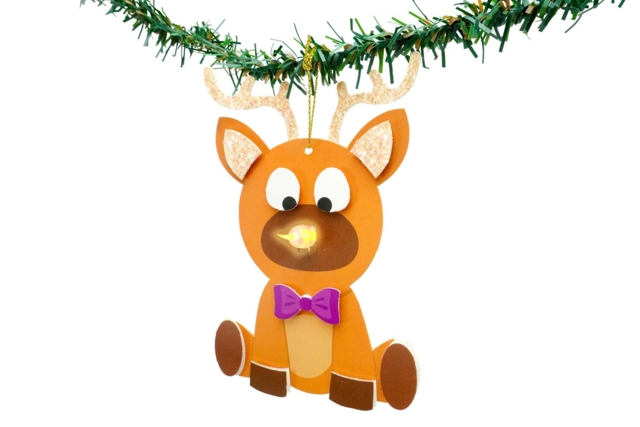 Light-Up Reindeer Decorations Kit - 4 Pieces - 2 - Christmas Creative Kits for Children - 10doigts.com - Kits créatifs de Noël pour les enfants - 10doigts.fr
