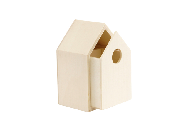Casa de madera pequeña con cajón para decorar - Boîtes en bois à décorer - 10doigts.fr