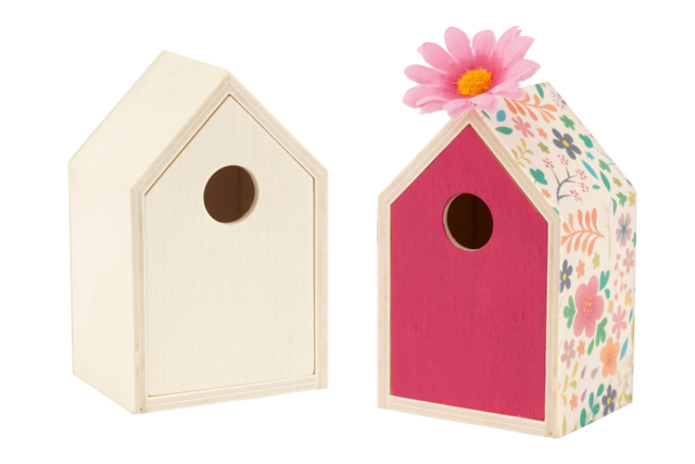 Casa pequeña de madera con cajón - Boîtes en bois à décorer - 10doigts.fr