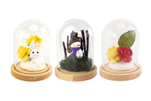 Glass Bell with Base - 2 - Snow globe, Bell - 10doigts.com - Boules à neige et cloches à décorer - 10doigts.fr