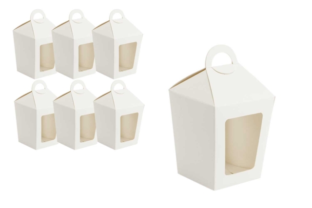 Small Lanterns to Assemble - 6 Pieces - 1 - Cardboard Boxes and Baskets - 10doigts.com - Boîtes et corbeilles en carton - 10doigts.fr
