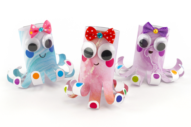 Pulpos de papel - Papiers à motifs - 10doigts.fr