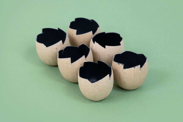 Paper Mâché Egg Shells - 6 pcs - 9 - Easter Decor Supports - 10doigts.com - Supports de Pâques à décorer - 10doigts.fr