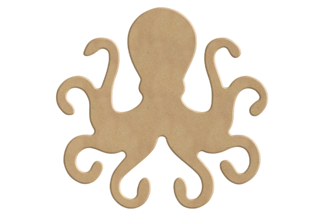 Wooden Octopus to Decorate - 1 - Wooden Animals - 10doigts.com - Animaux en bois à décorer - 10doigts.fr