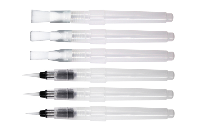 Set de  6 Pinceles con reserva para agua - Pinceaux - 10doigts.fr